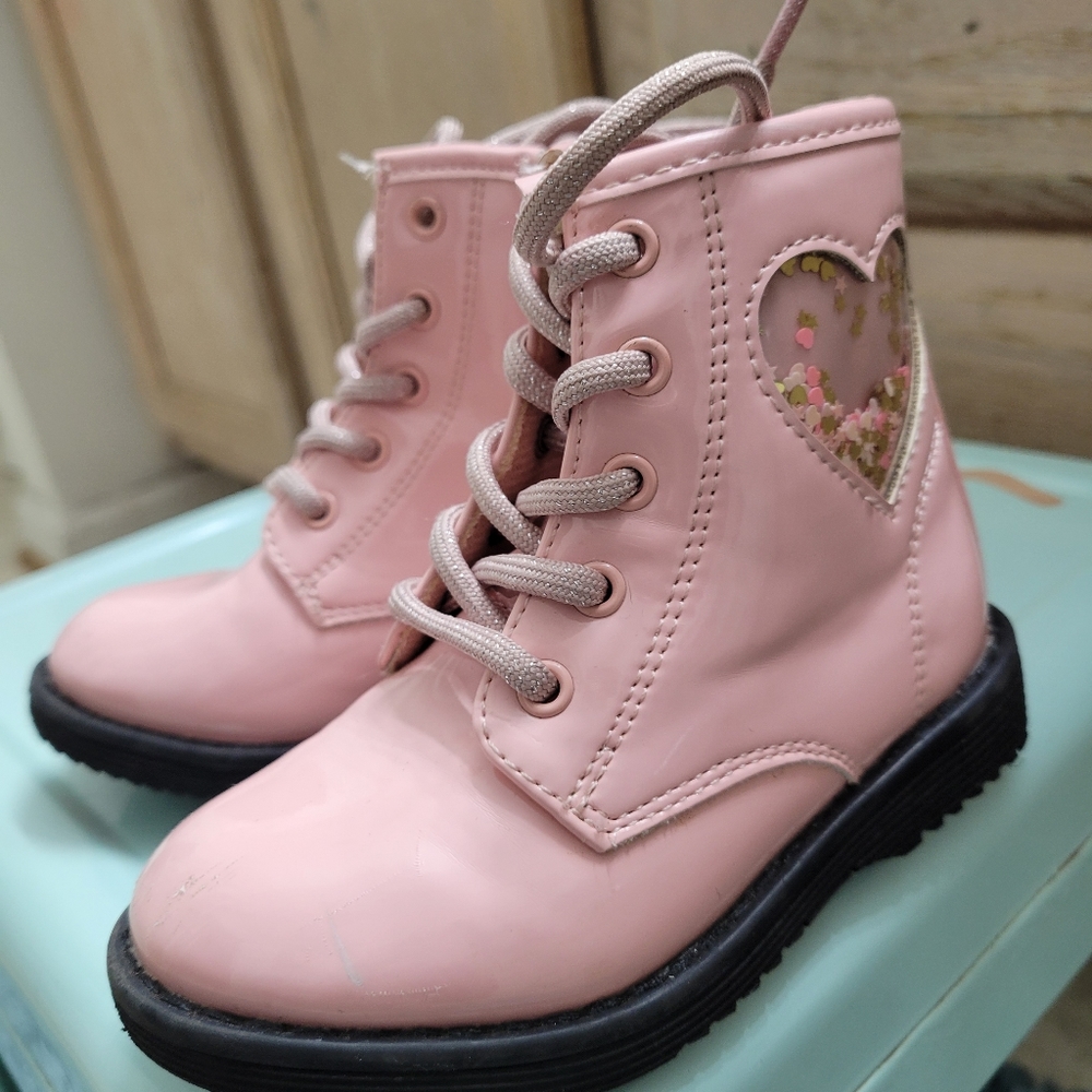 Children's Place pink combat boots